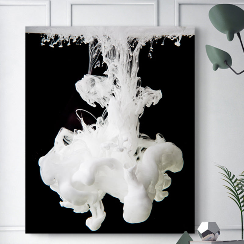 Pastel Color Contemporary Canvas Print Abstract Pattern Wall Art Decor for Parlour Ivory Clearhalo 'Art Gallery' 'Canvas Art' 'Contemporary Art Gallery' 'Modern' Arts' 1859827