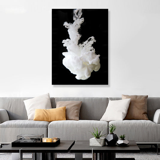 Pastel Color Contemporary Canvas Print Abstract Pattern Wall Art Decor for Parlour Gloss White Clearhalo 'Art Gallery' 'Canvas Art' 'Contemporary Art Gallery' 'Modern' Arts' 1859835