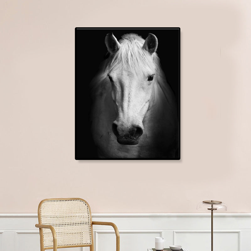 Vivid Wild Animal Wrapped Canvas Pastel Color Modern Wall Art Print for Sitting Room White Clearhalo 'Art Gallery' 'Canvas Art' 'Contemporary Art Gallery' 'Modern' Arts' 1859851