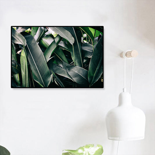 Banana Leaves Canvas Print Green Contemporary Style Wall Art Decor for Living Room Clearhalo 'Art Gallery' 'Canvas Art' 'Contemporary Art Gallery' 'Modern' Arts' 1859857