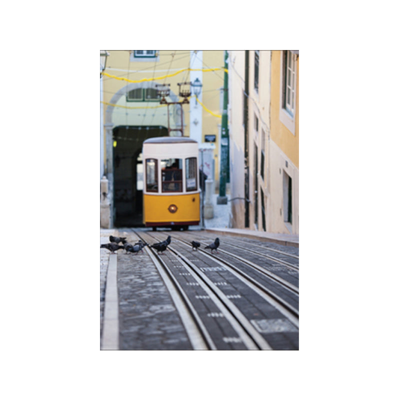 Nostalgic Photograph Urban Railway Canvas Boys Bedroom Transportation Wall Art Print Clearhalo 'Arts' 'Canvas Art' 1859873