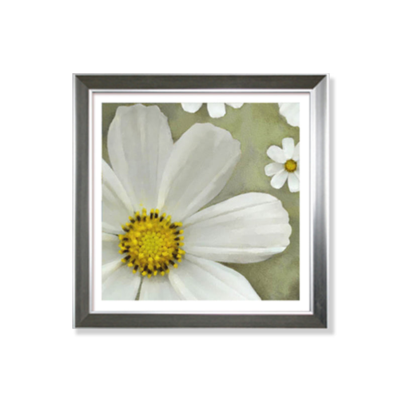 Country Chrysanthemum Print Canvas Soft Color Flower Wall Decor for Bedroom, Textured Clearhalo 'Art Gallery' 'Canvas Art' 'Country Art Gallery' 'French Country' 'Rustic' Arts' 1859912