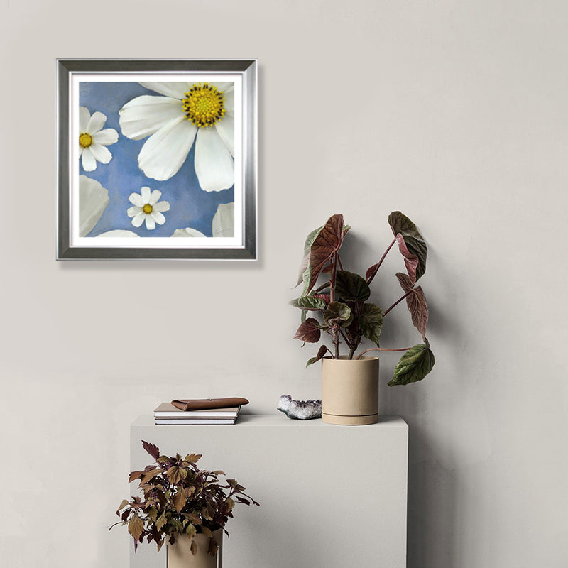 Country Chrysanthemum Print Canvas Soft Color Flower Wall Decor for Bedroom, Textured Clearhalo 'Art Gallery' 'Canvas Art' 'Country Art Gallery' 'French Country' 'Rustic' Arts' 1859925