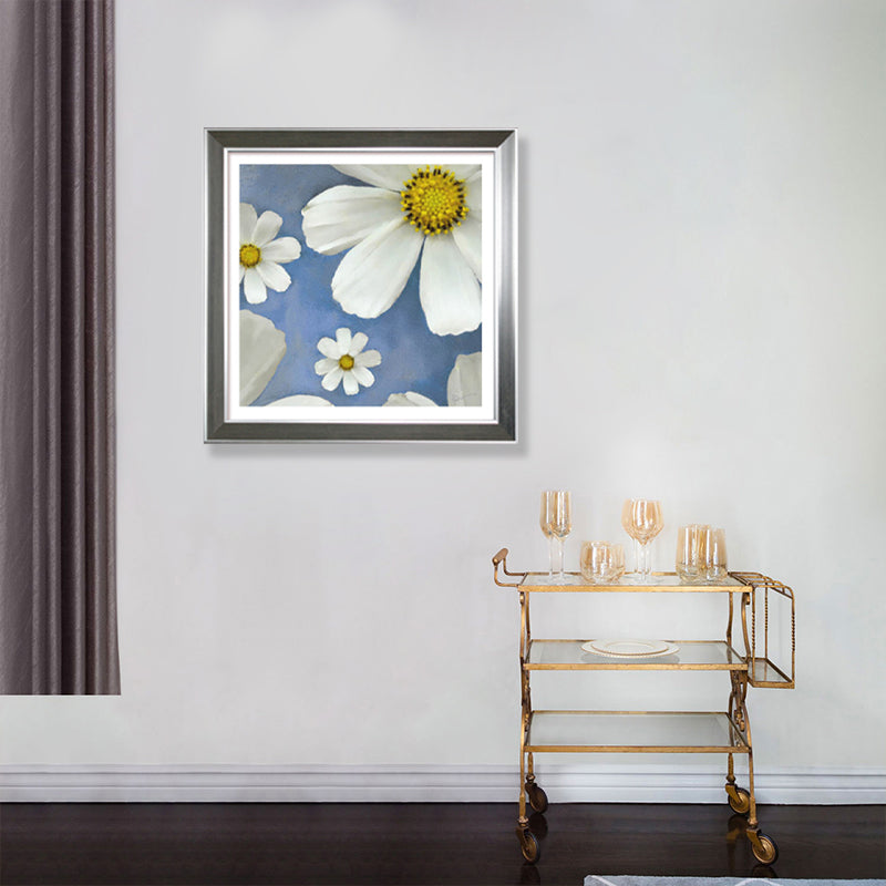 Country Chrysanthemum Print Canvas Soft Color Flower Wall Decor for Bedroom, Textured Clearhalo 'Art Gallery' 'Canvas Art' 'Country Art Gallery' 'French Country' 'Rustic' Arts' 1859926