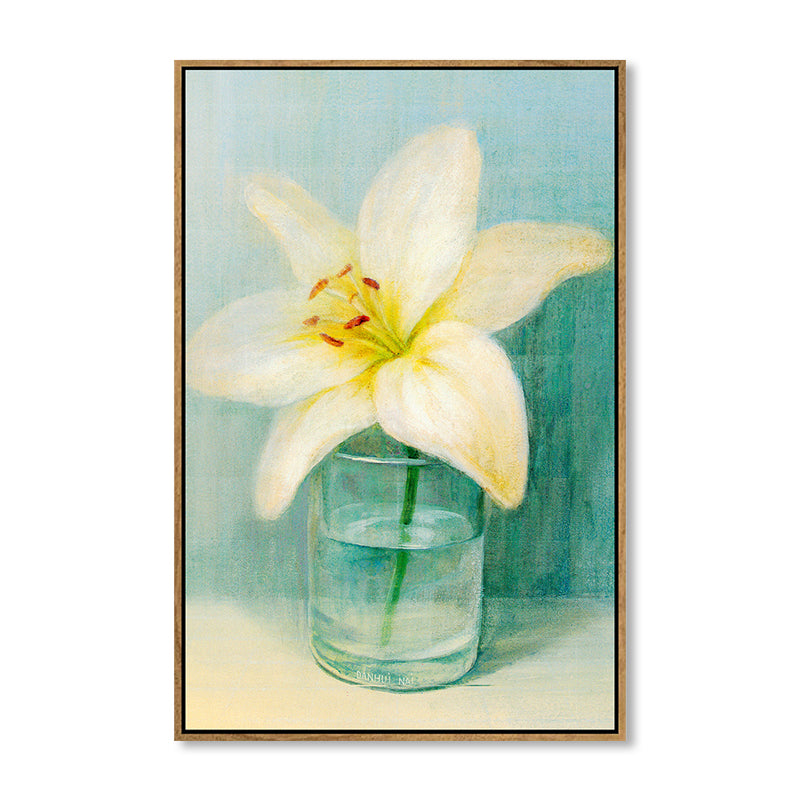 Light Color Floral Design Canvas Textured Wall Art Print for Living Room, Multiple Size Clearhalo 'Art Gallery' 'Canvas Art' 'Country Art Gallery' 'French Country' 'Rustic' Arts' 1859935