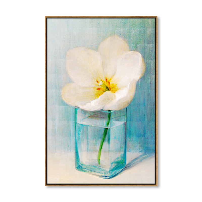 Light Color Floral Design Canvas Textured Wall Art Print for Living Room, Multiple Size Clearhalo 'Art Gallery' 'Canvas Art' 'Country Art Gallery' 'French Country' 'Rustic' Arts' 1859942