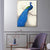 Modern Peacock Graphic Canvas Soft Color Textured Painting for Bedroom, Multiple Sizes Blue Clearhalo 'Art Gallery' 'Canvas Art' 'Contemporary Art Gallery' 'Modern' Arts' 1859997