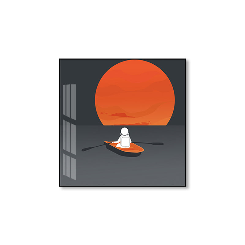 Outer Space Scenery Wall Art Set Soft Color Kids Style Canvas Print for Family Room Clearhalo 'Art Gallery' 'Canvas Art' 'Kids' Arts' 1860221