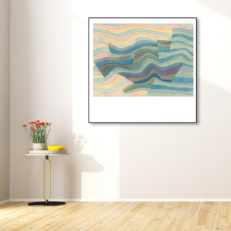 Lapped Geometry Canvas Print Textured Modern Art Style Bedroom Wall Decor in Soft Color Clearhalo 'Arts' 'Canvas Art' 1860268