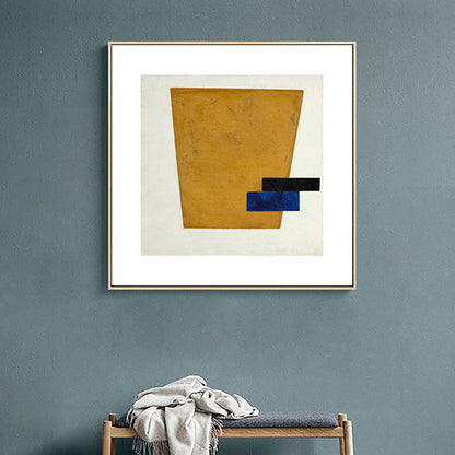 Geometric Canvas Print House Interior Oil Paintings Wall Decor in Soft Color, Textured Yellow Clearhalo 'Arts' 'Canvas Art' 1860277