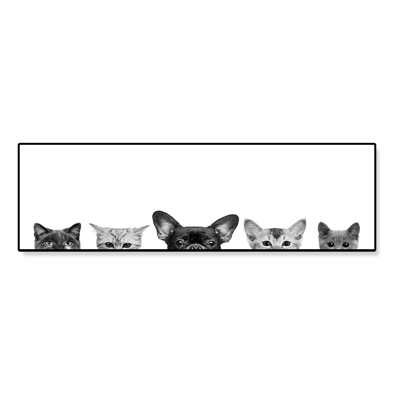 Children's Art Domestic Pets Canvas Print Photo Animal Wall Decor in Pastel Color Clearhalo 'Art Gallery' 'Canvas Art' 'Kids' Arts' 1860312