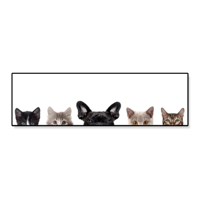 Children's Art Domestic Pets Canvas Print Photo Animal Wall Decor in Pastel Color Clearhalo 'Art Gallery' 'Canvas Art' 'Kids' Arts' 1860317