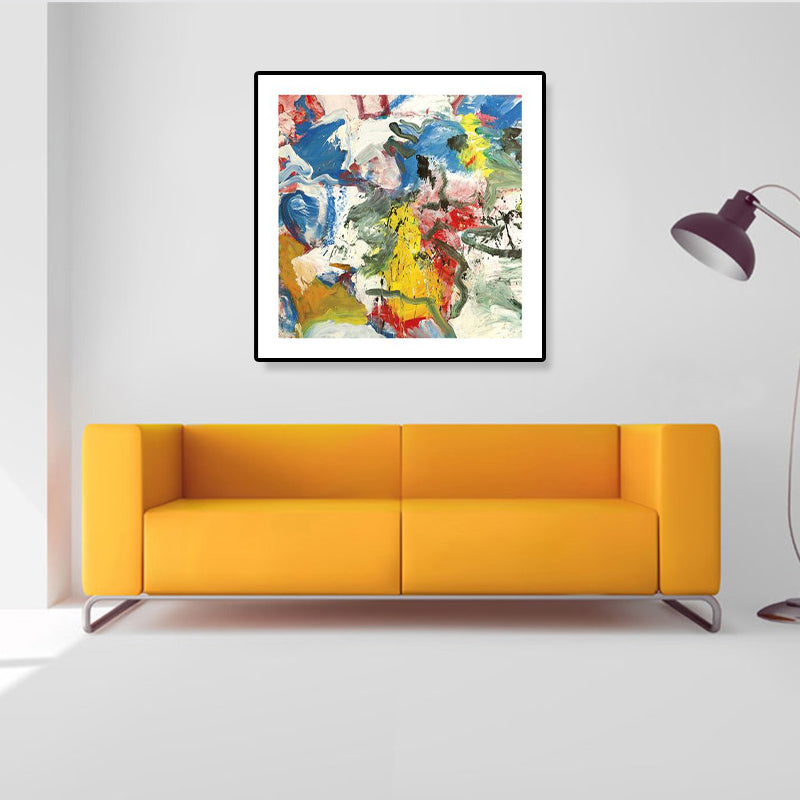 Abstract Oil Painting Wrapped Canvas Modern Art Textured Wall Decor in Soft Color for Room Clearhalo 'Arts' 'Canvas Art' 1860335