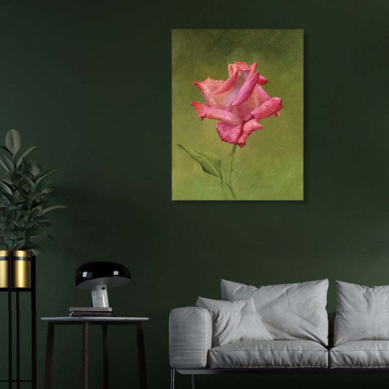 Flower Blossom Canvas Print Textured Countryside Living Room Wall Art in Soft Color Clearhalo 'Art Gallery' 'Canvas Art' 'Country Art Gallery' 'French Country' 'Rustic' Arts' 1860482