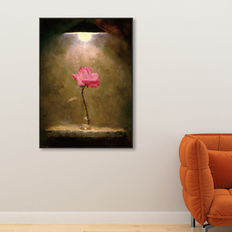 Flower Blossom Canvas Print Textured Countryside Living Room Wall Art in Soft Color Clearhalo 'Art Gallery' 'Canvas Art' 'Country Art Gallery' 'French Country' 'Rustic' Arts' 1860497