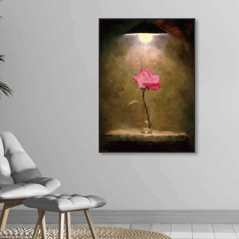 Flower Blossom Canvas Print Textured Countryside Living Room Wall Art in Soft Color Clearhalo 'Art Gallery' 'Canvas Art' 'Country Art Gallery' 'French Country' 'Rustic' Arts' 1860498