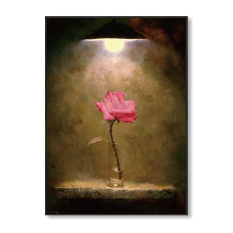 Flower Blossom Canvas Print Textured Countryside Living Room Wall Art in Soft Color Clearhalo 'Art Gallery' 'Canvas Art' 'Country Art Gallery' 'French Country' 'Rustic' Arts' 1860499