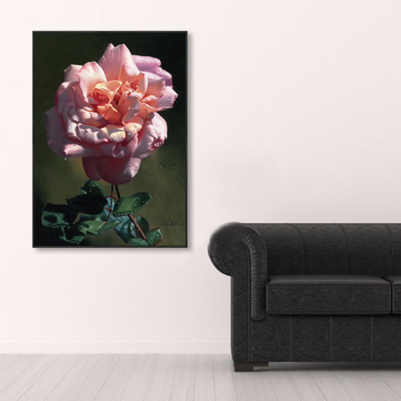 Flower Blossom Canvas Print Textured Countryside Living Room Wall Art in Soft Color Clearhalo 'Art Gallery' 'Canvas Art' 'Country Art Gallery' 'French Country' 'Rustic' Arts' 1860501