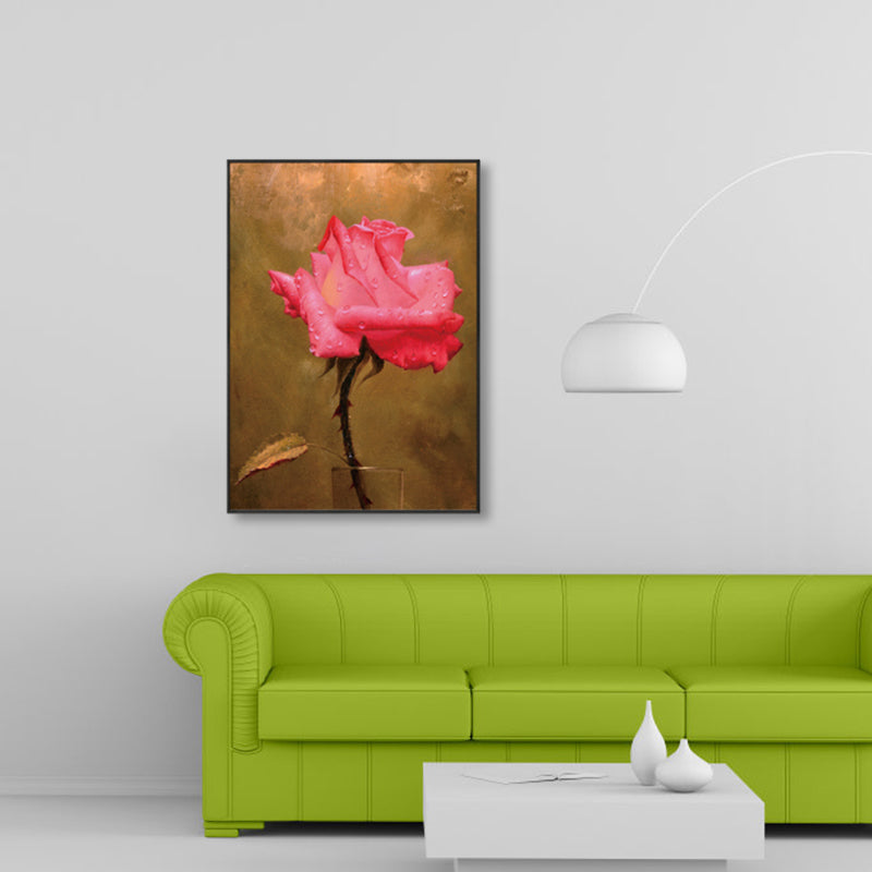 Flower Blossom Canvas Print Textured Countryside Living Room Wall Art in Soft Color Clearhalo 'Art Gallery' 'Canvas Art' 'Country Art Gallery' 'French Country' 'Rustic' Arts' 1860506