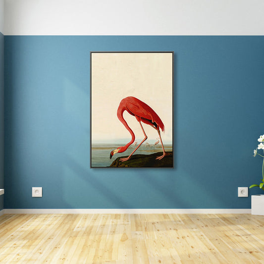 Tropical Painting Print Flamingo Canvas House Interior Wall Art Decor in Pastel Color Clearhalo 'Art Gallery' 'Canvas Art' 'Coastal Art Gallery' 'Tropical' Arts' 1860516