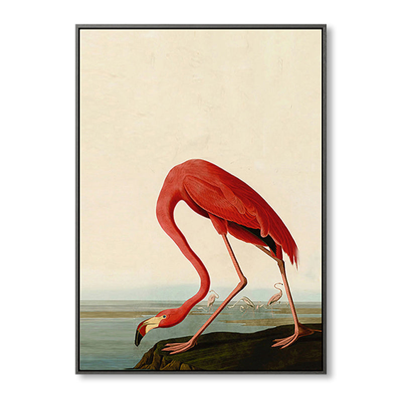 Tropical Painting Print Flamingo Canvas House Interior Wall Art Decor in Pastel Color Clearhalo 'Art Gallery' 'Canvas Art' 'Coastal Art Gallery' 'Tropical' Arts' 1860518