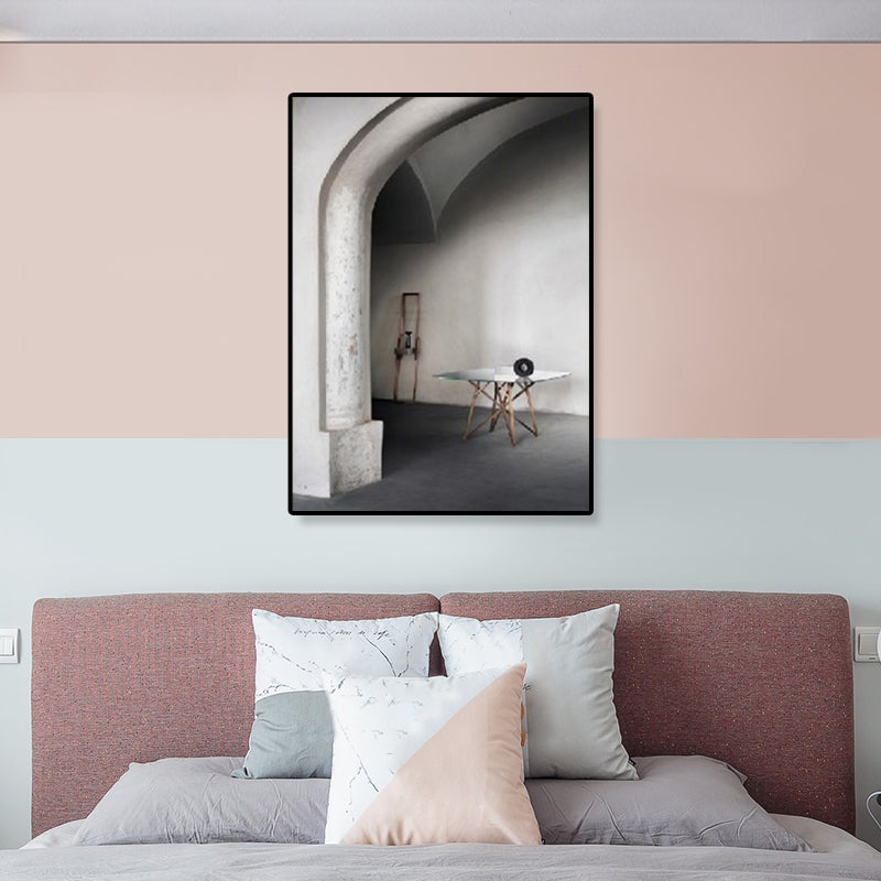 Arched Door Scenery Wall Art Set Soft Color Modern Style Canvas Print for Family Room Clearhalo 'Art Gallery' 'Canvas Art' 'Contemporary Art Gallery' 'Modern' Arts' 1860569