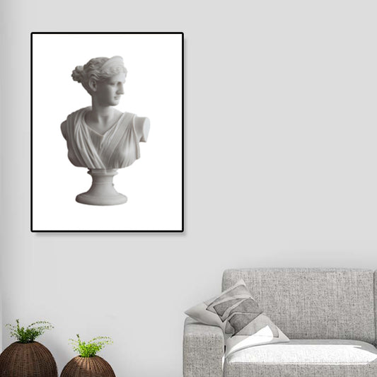 White Top Sculpture Painting Contemporary Textured Canvas Wall Art for Sitting Room Clearhalo 'Art Gallery' 'Canvas Art' 'Contemporary Art Gallery' 'Modern' Arts' 1860593