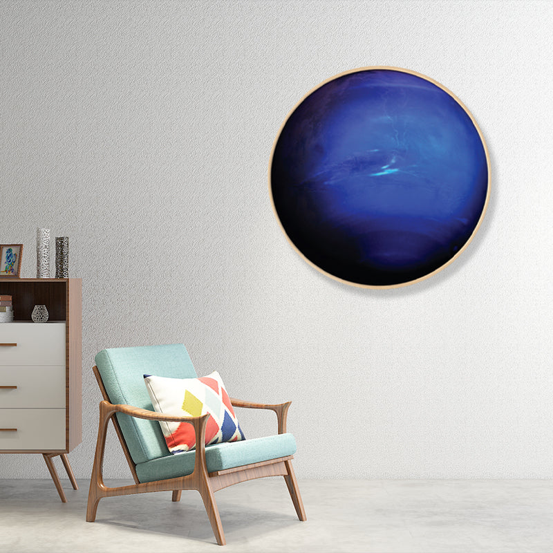 Outer Space Planet Wall Art Kids Textured Bedroom Canvas Print in Soft Color, Optional Sizes Clearhalo 'Art Gallery' 'Canvas Art' 'Kids' Arts' 1860636