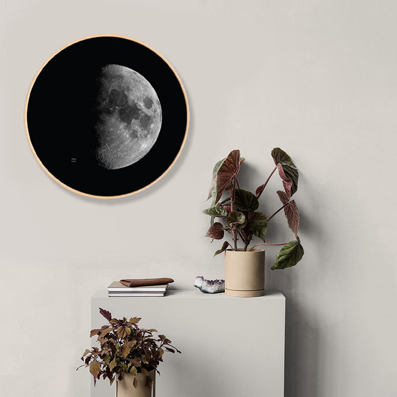 Dark Space Planet Canvas Print Textured Science Fiction Boys Bedroom Wall Art Decor Clearhalo 'Art Gallery' 'Canvas Art' 'Kids' Arts' 1860661