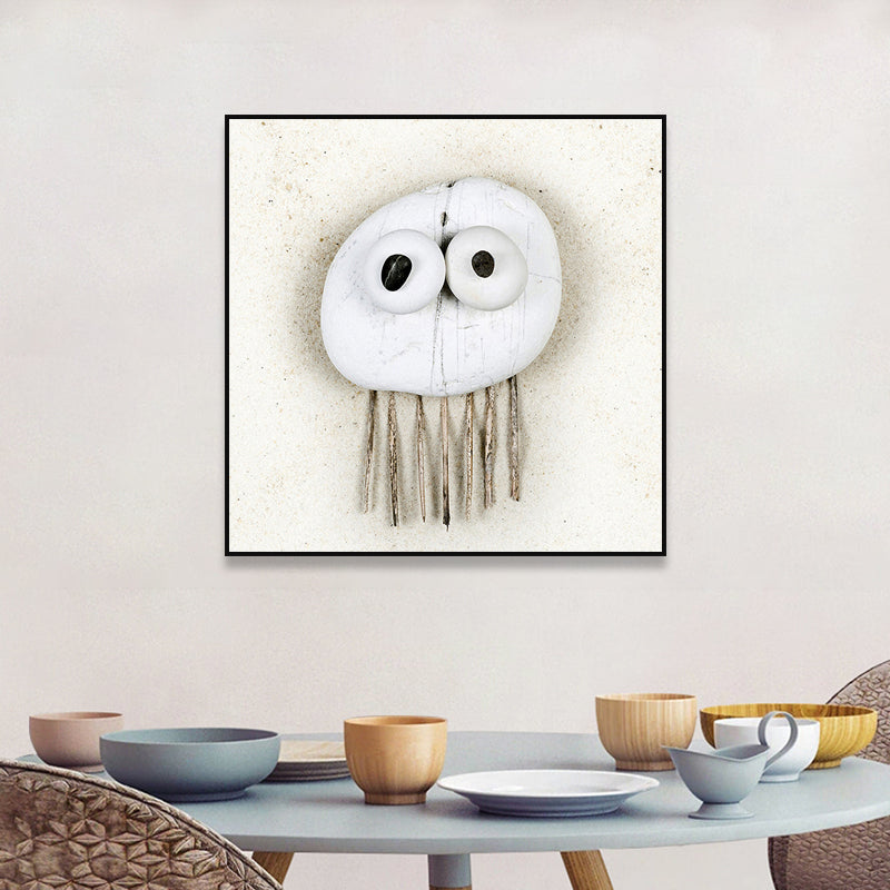 Soft Color Fish Canvas Sea Animal Children's Art Textured Wall Decor for Guest Room Clearhalo 'Art Gallery' 'Canvas Art' 'Kids' Arts' 1860925