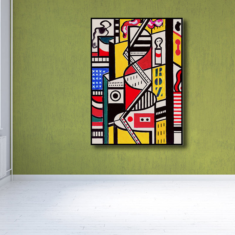 Pop Art Abstract Canvas Print Textured Light Color Wall Decor for House Interior Clearhalo 'Arts' 'Canvas Art' 1860928