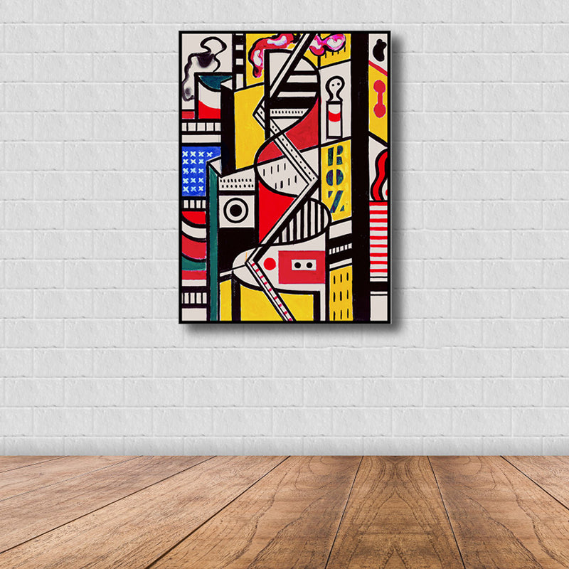 Pop Art Abstract Canvas Print Textured Light Color Wall Decor for House Interior Clearhalo 'Arts' 'Canvas Art' 1860929