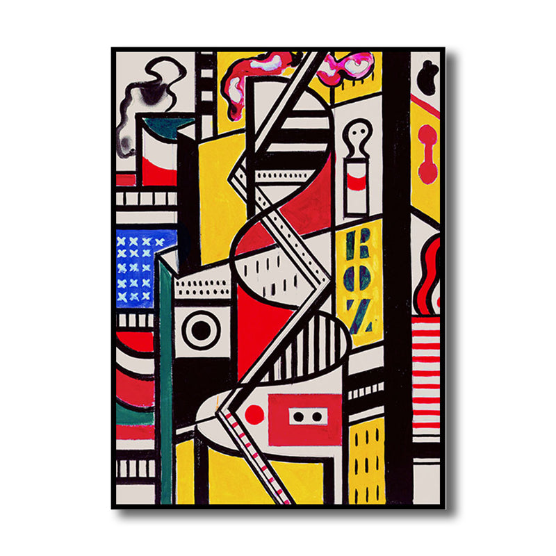 Pop Art Abstract Canvas Print Textured Light Color Wall Decor for House Interior Clearhalo 'Arts' 'Canvas Art' 1860930