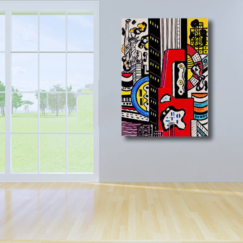 Pop Art Abstract Canvas Print Textured Light Color Wall Decor for House Interior Clearhalo 'Arts' 'Canvas Art' 1860934