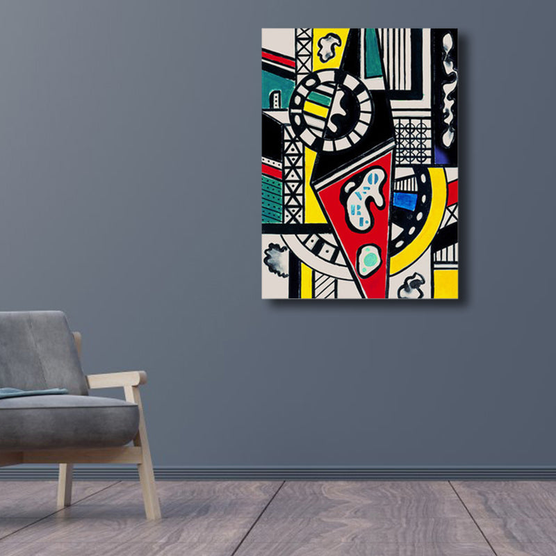 Pop Art Abstract Canvas Print Textured Light Color Wall Decor for House Interior Clearhalo 'Arts' 'Canvas Art' 1860938