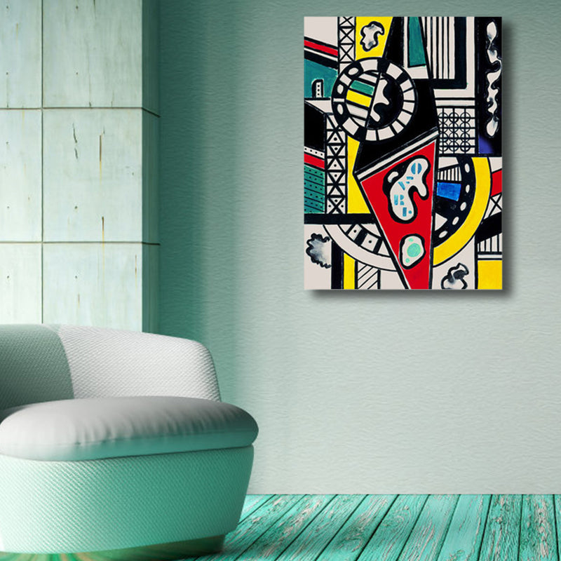 Pop Art Abstract Canvas Print Textured Light Color Wall Decor for House Interior Clearhalo 'Arts' 'Canvas Art' 1860939