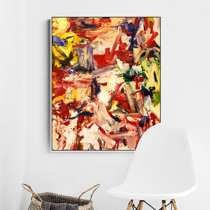 Textured Brush Stroke Canvas Contemporary Art Wall Decor for Sitting Room, Multiple Sizes Red Clearhalo 'Arts' 'Canvas Art' 1861025