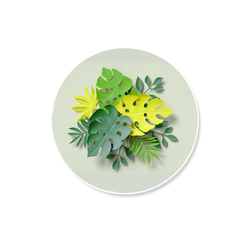 Pastel Color Leaves Wall Decor Botany Nordic Textured Canvas Print for Living Room Clearhalo 'Arts' 'Canvas Art' 1861042