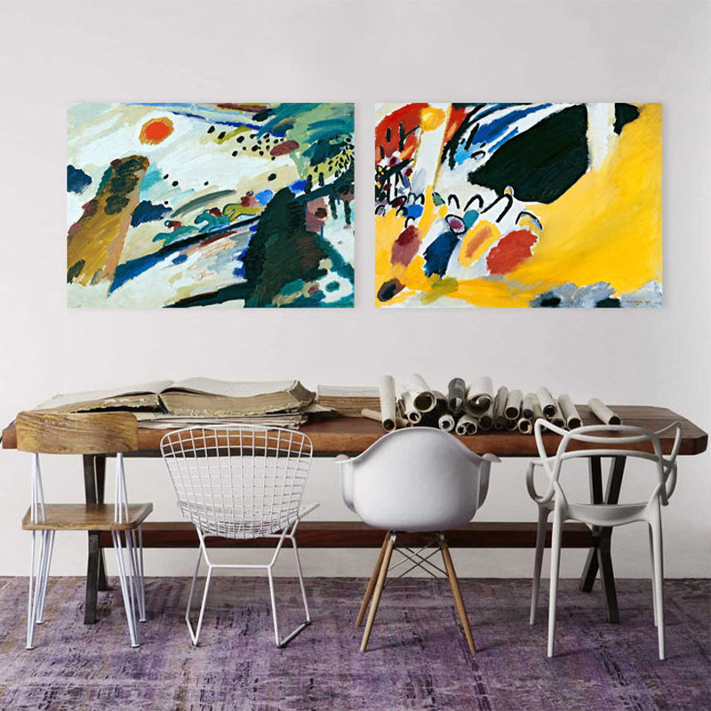 Paintings Abstract Canvas Print Pastel Color Contemporary Art Wall Decor for Living Room Clearhalo 'Arts' 'Canvas Art' 1861055