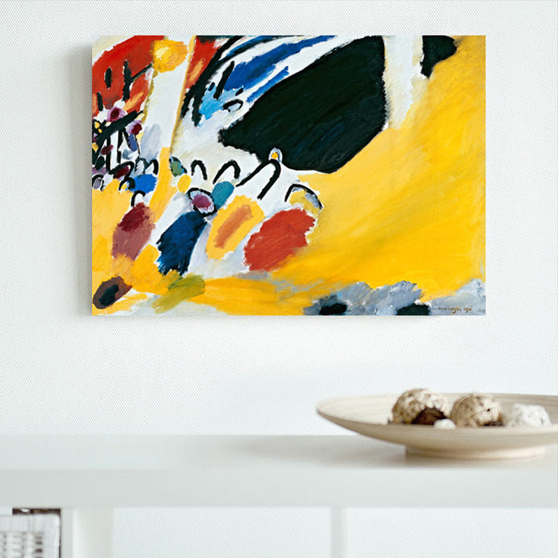 Paintings Abstract Canvas Print Pastel Color Contemporary Art Wall Decor for Living Room Yellow Clearhalo 'Arts' 'Canvas Art' 1861062