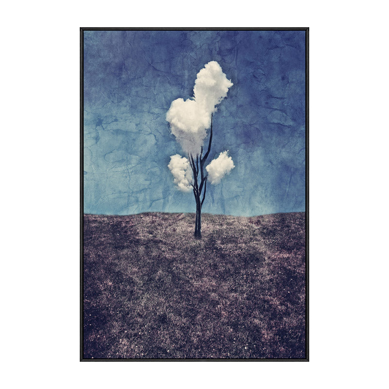 Pop Art Tree Pattern Canvas Print Blue Dining Room Painting, Multiple Sizes Available Clearhalo 'Arts' 'Canvas Art' 1861075