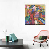 Brown Watercolor Art Print Paintings Abstract Expressionism Textured Canvas for Sitting Room