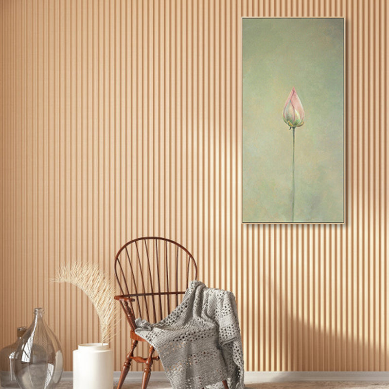 Rural Still Life Lotus Painting Soft Color Textured Canvas Wall Art for Guest Room Pink Clearhalo 'Art Gallery' 'Canvas Art' 'Country Art Gallery' 'French Country' 'Rustic' Arts' 1861145