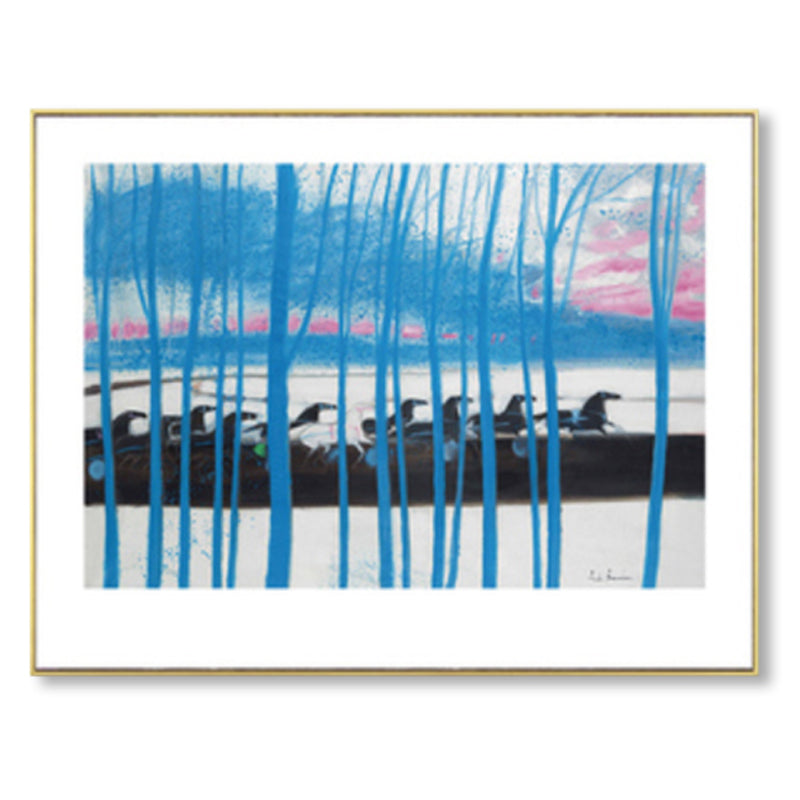 Horses Wall Art Decor Impressionism Beautiful Landscape Canvas Print in Light Color Clearhalo 'Arts' 'Canvas Art' 1861161