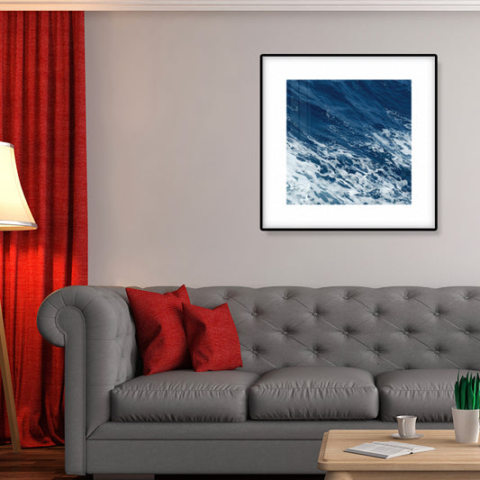 Seascape Ocean Water Wall Art Tropics Textured Canvas in Blue for House Interior Clearhalo 'Art Gallery' 'Canvas Art' 'Coastal Art Gallery' 'Tropical' Arts' 1861213