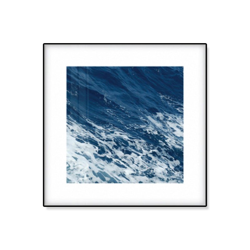Seascape Ocean Water Wall Art Tropics Textured Canvas in Blue for House Interior Clearhalo 'Art Gallery' 'Canvas Art' 'Coastal Art Gallery' 'Tropical' Arts' 1861214