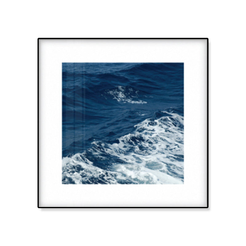 Seascape Ocean Water Wall Art Tropics Textured Canvas in Blue for House Interior Clearhalo 'Art Gallery' 'Canvas Art' 'Coastal Art Gallery' 'Tropical' Arts' 1861222
