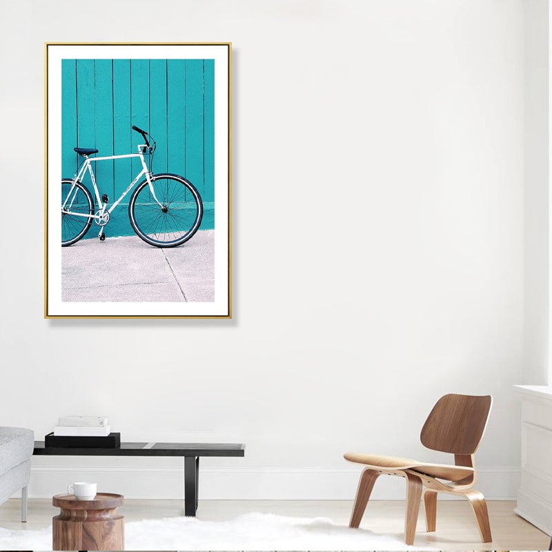 Textured Photo Bicycle Art Print Canvas Contemporary Wall Decor for Boys Bedroom Clearhalo 'Art Gallery' 'Canvas Art' 'Contemporary Art Gallery' 'Modern' Arts' 1861228