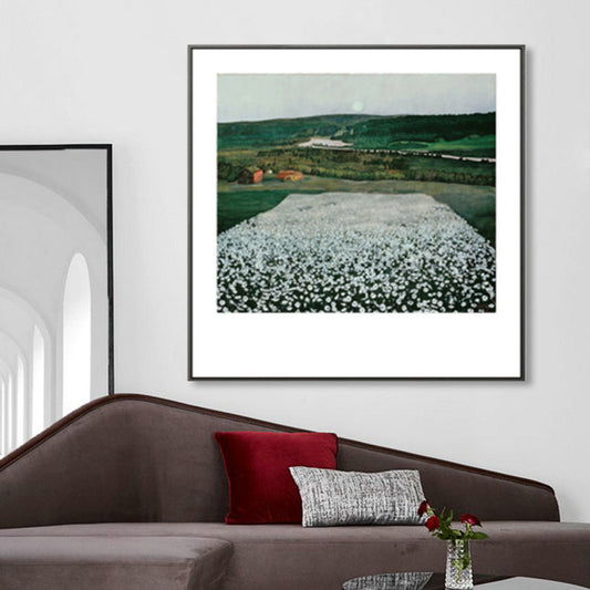 Stunning Flatland View Canvas House Interior Scenery Wall Art Print in Soft Color White Clearhalo 'Art Gallery' 'Canvas Art' 'Country Art Gallery' 'French Country' 'Rustic' Arts' 1861234