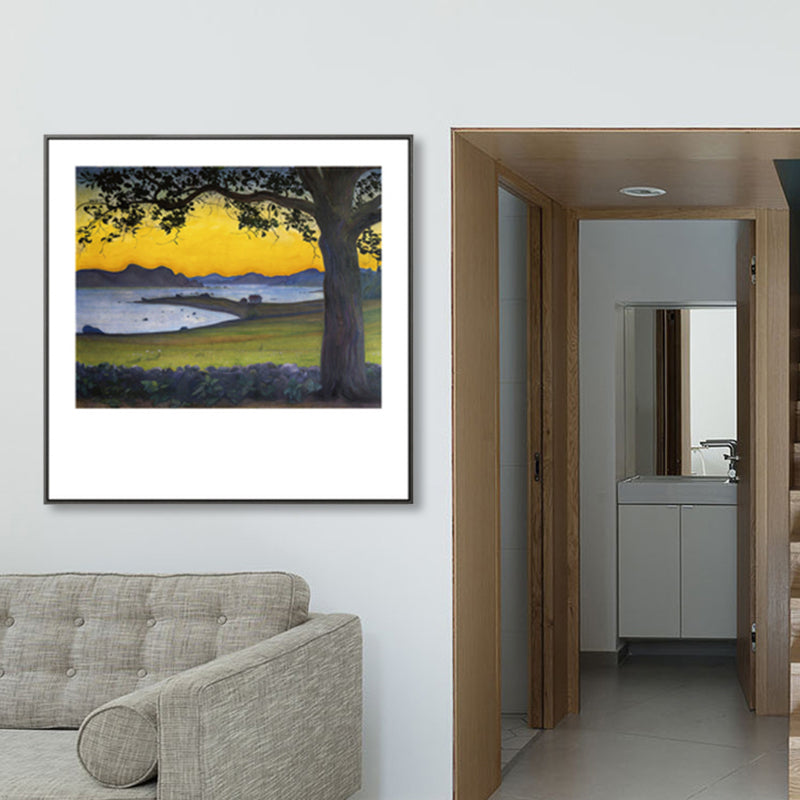 Stunning Flatland View Canvas House Interior Scenery Wall Art Print in Soft Color Clearhalo 'Art Gallery' 'Canvas Art' 'Country Art Gallery' 'French Country' 'Rustic' Arts' 1861242